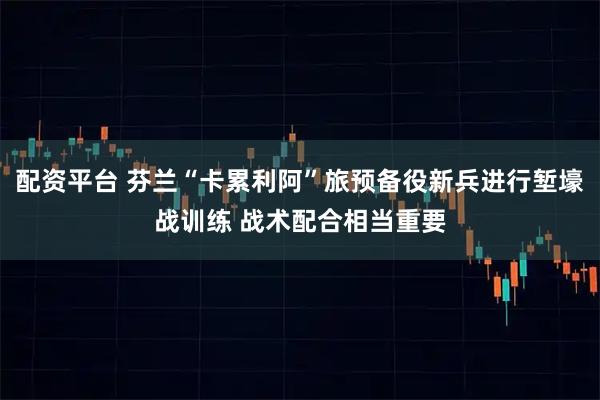 配资平台 芬兰“卡累利阿”旅预备役新兵进行堑壕战训练 战术配合相当重要